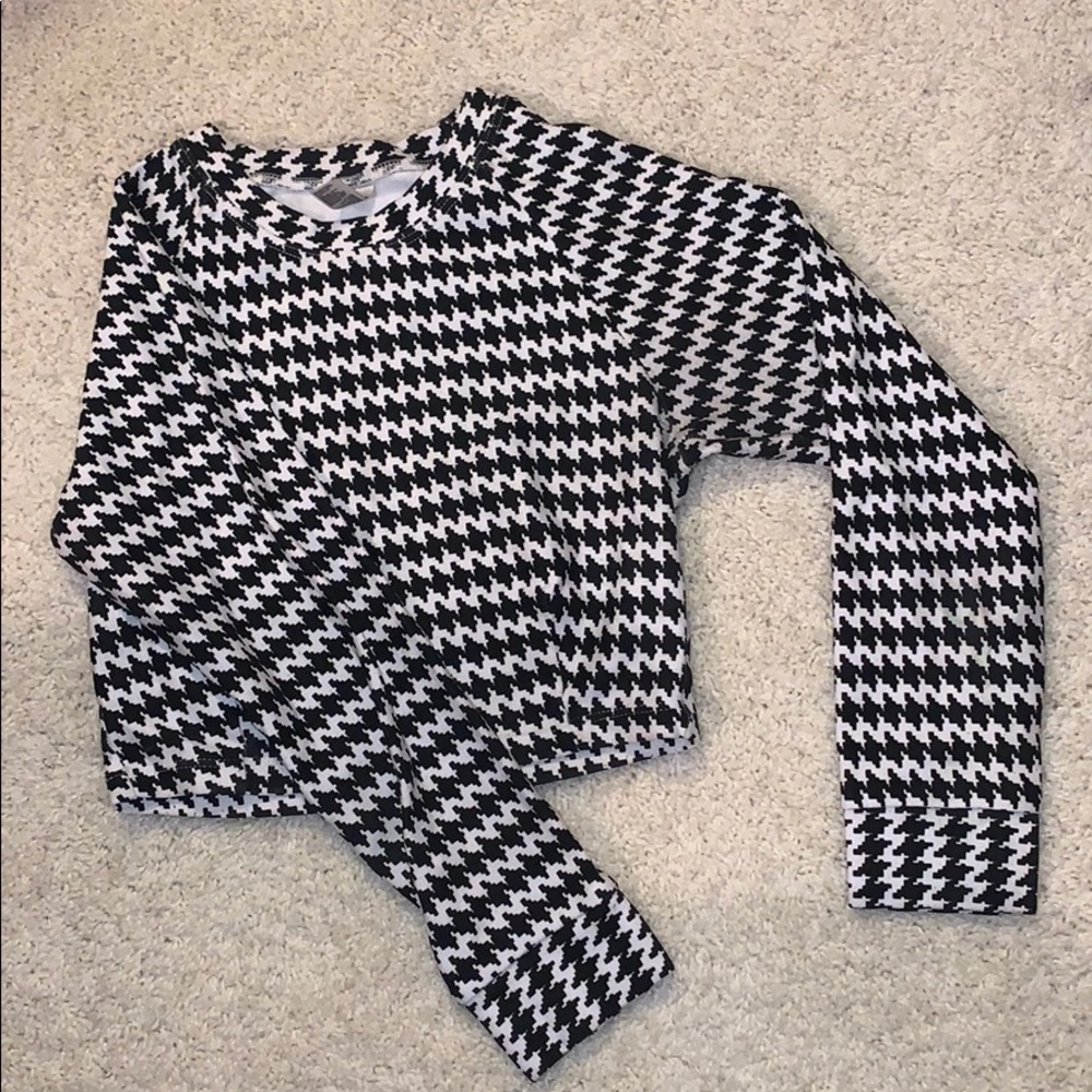 Houndstooth Crop top American Apparel